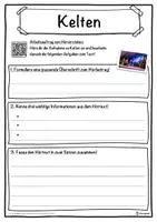Vorschau - Unterrichtsreihen - Kelten Lückentext mit Wortspeicher Hörverstehen und Suchsel - Seite 3
