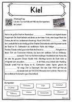 Vorschau - Unterrichtsreihen - Kiel Lückentext mit Wortspeicher Hörverstehen und Suchsel - Seite 1