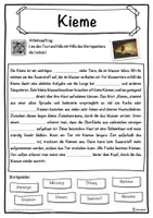 Vorschau - Unterrichtsreihen - Kieme Lückentext mit Wortspeicher Hörverstehen und Suchsel - Seite 1