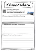 Vorschau - Unterrichtsreihen - Kilimandscharo Lückentext mit Wortspeicher Hörverstehen und Suchsel - Seite 3