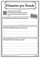 Vorschau - Unterrichtsreihen - Kilometer pro Stunde Lückentext mit Wortspeicher Hörverstehen und Suchsel - Seite 3