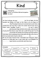 Vorschau - Unterrichtsreihen - Kind Lückentext mit Wortspeicher Hörverstehen und Suchsel - Seite 1