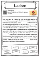 Vorschau - Unterrichtsreihen - Lachen Lückentext mit Wortspeicher Hörverstehen und Suchsel - Seite 1