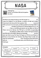 Vorschau - Unterrichtsreihen - NASA Lückentext mit Wortspeicher Hörverstehen und Suchsel - Seite 1