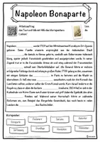 Vorschau - Unterrichtsreihen - Napoleon Bonaparte Lückentext mit Wortspeicher Hörverstehen und Suchsel - Seite 1