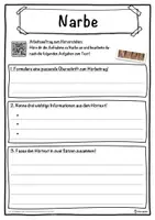 Vorschau - Unterrichtsreihen - Narbe Lückentext mit Wortspeicher Hörverstehen und Suchsel - Seite 3