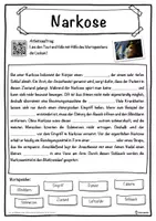 Vorschau - Unterrichtsreihen - Narkose Lückentext mit Wortspeicher Hörverstehen und Suchsel - Seite 1