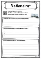 Vorschau - Unterrichtsreihen - Nationalrat Lückentext mit Wortspeicher Hörverstehen und Suchsel - Seite 3