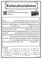 Vorschau - Unterrichtsreihen - Nationalsozialismus Lückentext mit Wortspeicher Hörverstehen und Suchsel - Seite 1
