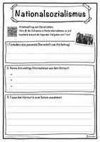 Vorschau - Unterrichtsreihen - Nationalsozialismus Lückentext mit Wortspeicher Hörverstehen und Suchsel - Seite 3