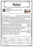 Vorschau - Unterrichtsreihen - Nebel Lückentext mit Wortspeicher Hörverstehen und Suchsel - Seite 1