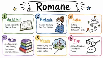 Vorschau - Arbeitsblätter - Arbeitsblätter "Roman" + Lösung & MP3 + Infografik - Seite 1