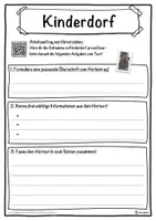 Vorschau - Unterrichtsreihen - Kinderdorf Lückentext mit Wortspeicher Hörverstehen und Suchsel - Seite 3