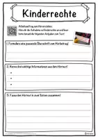 Vorschau - Unterrichtsreihen - Kinderrechte Lückentext mit Wortspeicher Hörverstehen und Suchsel - Seite 3