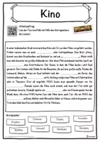 Vorschau - Unterrichtsreihen - Kino Lückentext mit Wortspeicher Hörverstehen und Suchsel - Seite 1