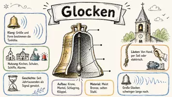 Vorschau - Arbeitsblätter - Arbeitsblatt zum Thema "Glocken" + Onlineübung & MP3 + Mindmap + Infografik - Seite 1