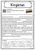 Vorschau - Unterrichtsreihen - Kirgistan Lückentext mit Wortspeicher Hörverstehen und Suchsel - Seite 1