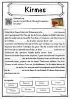 Vorschau - Unterrichtsreihen - Kirmes Lückentext mit Wortspeicher Hörverstehen und Suchsel - Seite 1