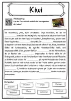 Vorschau - Unterrichtsreihen - Kiwi Lückentext mit Wortspeicher Hörverstehen und Suchsel - Seite 1