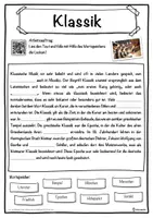 Vorschau - Unterrichtsreihen - Klassik Lückentext mit Wortspeicher Hörverstehen und Suchsel - Seite 1
