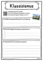 Vorschau - Unterrichtsreihen - Klassizismus Lückentext mit Wortspeicher Hörverstehen und Suchsel - Seite 3