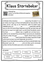 Vorschau - Unterrichtsreihen - Klaus Störtebeker Lückentext mit Wortspeicher Hörverstehen und Suchsel - Seite 1