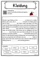 Vorschau - Unterrichtsreihen - Kleidung Lückentext mit Wortspeicher Hörverstehen und Suchsel - Seite 1