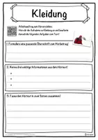 Vorschau - Unterrichtsreihen - Kleidung Lückentext mit Wortspeicher Hörverstehen und Suchsel - Seite 3