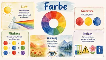 Vorschau - Arbeitsblätter - Arbeitsblatt zum Thema "Farben" + Onlineübung & MP3 + Infografiken - Seite 3