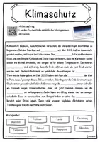 Vorschau - Unterrichtsreihen - Klimaschutz Lückentext mit Wortspeicher Hörverstehen und Suchsel - Seite 1