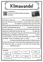 Vorschau - Unterrichtsreihen - Klimawandel Lückentext mit Wortspeicher Hörverstehen und Suchsel - Seite 1