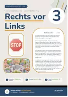 Vorschau - Stundenentwürfe - Rechts vor Links - Klasse 3 - 3-fach differenzierter Lesetext
(Stundenverlauf, Bildkarten, Aufgaben + Lösungen uvm.) - Deckblatt