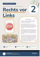 Vorschau - Stundenentwürfe - Rechts vor Links - Klasse 2 - 3-fach differenzierter Lesetext (Stundenverlauf, Bildkarten, Aufgaben + Lösungen uvm.) - Deckblatt