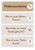 Vorschau - Aufgabenkarten - Moderationsfächer zum Stundenanfang in 10 Farben - Seite 1
