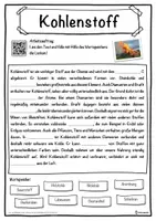 Vorschau - Unterrichtsreihen - Kohlenstoff Lückentext mit Wortspeicher Hörverstehen und Suchsel - Seite 1