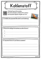 Vorschau - Unterrichtsreihen - Kohlenstoff Lückentext mit Wortspeicher Hörverstehen und Suchsel - Seite 3