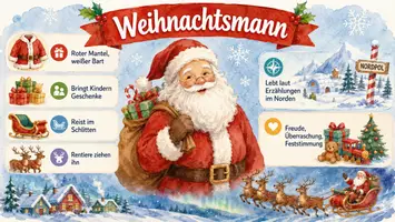 Vorschau - Arbeitsblätter - Arbeitsblatt "Weihnachtsmann" + Onlineübung & MP3 + Infografik - Seite 2