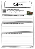 Vorschau - Unterrichtsreihen - Kolibri Lückentext mit Wortspeicher Hörverstehen und Suchsel - Seite 3