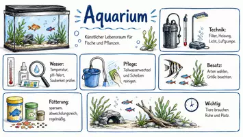 Vorschau - Arbeitsblätter - Arbeitsblätter zum Thema "Aquarium" + Lösung & MP3 + Mindmap + Infografiken - Seite 1