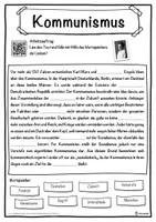 Vorschau - Unterrichtsreihen - Kommunismus Lückentext mit Wortspeicher Hörverstehen und Suchsel - Seite 1