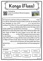 Vorschau - Unterrichtsreihen - Kongo (Fluss) Lückentext mit Wortspeicher Hörverstehen und Suchsel - Seite 1