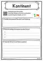 Vorschau - Unterrichtsreihen - Kontinent Lückentext mit Wortspeicher Hörverstehen und Suchsel - Seite 3