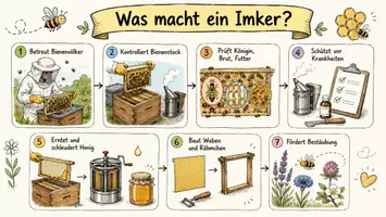 Vorschau - Arbeitsblätter - Arbeitsblätter zum Thema "Was macht ein Imker?" + Lösung & MP3 + Infografik - Seite 1