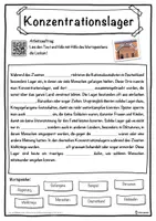 Vorschau - Unterrichtsreihen - Konzentrationslager Lückentext mit Wortspeicher Hörverstehen und Suchsel - Seite 1