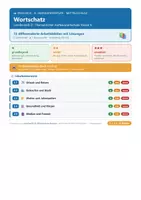 Vorschau - Arbeitsblätter - Englisch 6 Mittelschule - Wortschatz - Deckblatt