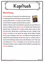 Vorschau - Unterrichtsreihen - Kopftuch Lückentext mit Wortspeicher Hörverstehen und Suchsel - Seite 2