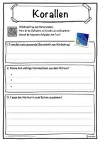 Vorschau - Unterrichtsreihen - Korallen Lückentext mit Wortspeicher Hörverstehen und Suchsel - Seite 3