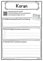 Vorschau - Unterrichtsreihen - Koran Lückentext mit Wortspeicher Hörverstehen und Suchsel - Seite 3