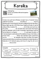 Vorschau - Unterrichtsreihen - Korsika Lückentext mit Wortspeicher Hörverstehen und Suchsel - Seite 1