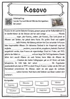 Vorschau - Unterrichtsreihen - Kosovo Lückentext mit Wortspeicher Hörverstehen und Suchsel - Seite 1
